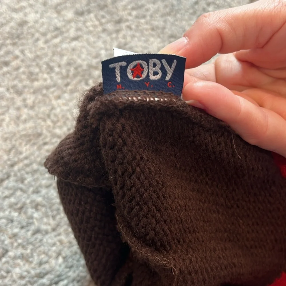 Striped Straight Brim Beanie Set for Little Boys